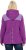 Ulla Popken Waffle Pique Contrast Color Hoodie Dark Purple - Collegetröjor & hoodies - 