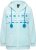 Ulla Popken Plush Alpine Striped Motif Loungewear Hoodie Baby Blue - Collegetröjor & hoodies - 