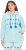 Ulla Popken Plush Alpine Striped Motif Loungewear Hoodie Baby Blue - Collegetröjor & hoodies - 