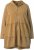 Ulla Popken Tiered Flounce Panel Zip Up Hoodie Mocha Brown - Collegetröjor & hoodies - 