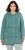 Ulla Popken Tiered Flounce Panel Zip Up Hoodie Green - Collegetröjor & hoodies - 