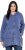 Ulla Popken Tiered Flounce Panel Zip Up Hoodie Atlantic Blue - Collegetröjor & hoodies - 