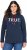 Ulla Popken TRUE Lettering Hoodie Navy Blue - Collegetröjor & hoodies - 