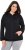 Ulla Popken Eyelet Embroidered Zip-Up Hoodie Black - Collegetröjor & hoodies - 