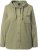 Ulla Popken Mixed Texture Button Down Hoodie Pond Green - Collegetröjor & hoodies - 