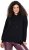 Ulla Popken Decorative Lace-Up Hoodie Black - Collegetröjor & hoodies - 
