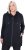 Ulla Popken Contrast Piping Zip-Up Hoodie Black - Collegetröjor & hoodies - 