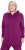 Ulla Popken Contrast Piping Zip-Up Hoodie Pink Berry - Collegetröjor & hoodies - 