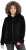 Ulla Popken Teddy Fleece Zip-Up Hoodie Black - Collegetröjor & hoodies - 
