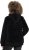 Ulla Popken Teddy Fleece Zip-Up Hoodie Black - Collegetröjor & hoodies - 