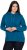 Ulla Popken Relaxed Fit Long Sleeve Hoodie Cerulean - Collegetröjor & hoodies - 