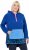 Ulla Popken Color Block Fleece Hoodie Denim Blue - Collegetröjor & hoodies - 