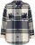 Ulla Popken Plaid Contrast Detail Button Front Jacket - Ulla Popken - 