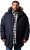 Men Plus Parka With Fur Hood Navy - Jackor - Stora jackor - 2XL-12XL