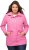 Ulla Popken HYPRAR Striped Triple Function Jacket Fuchsia Pink - Jackor - 