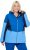 Ulla Popken HYPRAR Performance Colorblock Ski Jacket Denim Blue - Jackor - Damjackor i stora storlekar