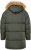 JP1880 Quilted Parka Lightweight and Warm with Faux Fur Hood Dark Green - Jackor - Stora jackor - 2XL-12XL