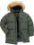 JP1880 Quilted Parka Lightweight and Warm with Faux Fur Hood Dark Green - Jackor - Stora jackor - 2XL-12XL