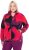 Ulla Popken Abstract Print Zip Fleece Jacket Pink Berry - Jackor - 