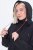 Ulla Popken Extra Long Functional Coat Black - Jackor - Damjackor i stora storlekar