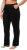 Ulla Popken Bootcut Elastic Waist Cotton French Terry Sport Pants Black - Jeans & Byxor i Stora Storlekar – Plus Size - 