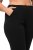 Ulla Popken Bootcut Elastic Waist Cotton French Terry Sport Pants Black - Ulla Popken - Ulla Popken – tysk plus size-mode