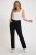 Ulla Popken Basic Mony Tapered Leg Stretch Pants Black - Jeans & Byxor i Stora Storlekar – Plus Size - 