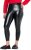 Ulla Popken Metallic Faux Leather Leggings Black - Jeans & Byxor i Stora Storlekar – Plus Size - 