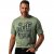 JP1880 T-Shirt Short Sleeve Chest Print Eucalyptus Green - T-shirts - Stora T-shirts - 2XL-14XL