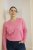 Kaffe Curve Emilia Pullover Pink Power Melange - Stickade tröjor - 