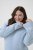 Kaffe Curve Jina Knit Pullover Powder Blue Melange - Stickade tröjor - 