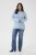 Kaffe Curve Jina Knit Pullover Powder Blue Melange - Stickade tröjor - 