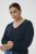 Kaffe Curve Lizzy Long Sleeve Pullover Midnight Marine - Stickade tröjor - 