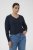 Kaffe Curve Lizzy Long Sleeve Pullover Midnight Marine - Stickade tröjor - 