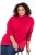 Ulla Popken Basic Long Sleeve Slim Fit Turtleneck Red - Collegetröjor & hoodies - Mjuka tröjor och hoodies i stora storlekar