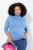 Ulla Popken Basic Long Sleeve Slim Fit Turtleneck Light Cornflower - Collegetröjor & hoodies - Mjuka tröjor och hoodies i stora storlekar