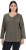 Ulla Popken Back To Basics V-Neck Relaxed Fit Cotton Tee Olive - T-shirts - 