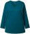Ulla Popken Back To Basics V-Neck Relaxed Fit Cotton Tee Cerulean - T-shirts - 