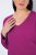 Ulla Popken Back To Basics V-Neck Relaxed Fit Cotton Tee Berry - T-shirts - T-shirts för kvinnor