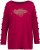 Ulla Popken Rhinestone Accent Statement Cutout Sleeve Stretch Knit Top Wine Red - Tryckta T-shirts för dam i stora storlekar - 