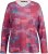 Ulla Popken Graphic Print Recycled Polyester Quick Dry Stretch Top Salsa Red - Tryckta T-shirts för dam i stora storlekar - 