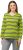 Ulla Popken Striped Hem Long Sleeve Tee Apple Green - Tryckta T-shirts för dam i stora storlekar - 