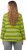Ulla Popken Striped Hem Long Sleeve Tee Apple Green - Tryckta T-shirts för dam i stora storlekar - 