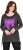 Ulla Popken Tie Hem Long Sleeve Graphic Tee Charcoal Grey Melange - Tryckta T-shirts för dam i stora storlekar - 