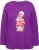Ulla Popken Christmas Squirrel Long Sleeve Graphic Tee Dark Purple - Tryckta T-shirts för dam i stora storlekar - 