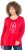 Ulla Popken Metallic Graphic Holiday Tee Salsa Red - Tryckta T-shirts för dam i stora storlekar - 