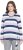 Ulla Popken Striped Knotted Hem Long Sleeve Tee Lavender - Tryckta T-shirts för dam i stora storlekar - 