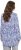 Ulla Popken Allover Printed Pleated Long Sleeve Tee Dark Blue - Tryckta T-shirts för dam i stora storlekar - 