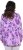 Ulla Popken Allover Printed Pleated Long Sleeve Tee Lavender - Tryckta T-shirts för dam i stora storlekar - 