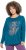 Ulla Popken Inverted Seam Long Sleeve Graphic Tee Teal - Tryckta T-shirts för dam i stora storlekar - 